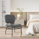 Gray upholstered accent chair with Sherpa fabric and sponge padding, perfect for cozy reading in modern interiors.