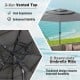 10 ft gray patio umbrella with 3-tier vented top, featuring 8 heavy-duty ribs and push button tilt for enhanced.