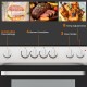 Ceramic cooktop controls of a 30-inch kitchen stove with 4 burners, featuring 8 temperature adjustments for versatile.