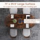 Oval executive table with a 71" x 35.5" surface and cable management hole, ideal for office meetings and organization.