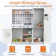 Pretend play kitchen for kids with 5 cabinets, stove, sink, and realistic sounds, perfect for imaginative cooking fun.