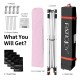 6.6 x 6.6 feet pink outdoor pop-up canopy tent with roller bag and accessories for easy setup and stability.