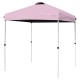 Pink 6.6 x 6.6 feet outdoor pop-up canopy tent with adjustable height and heavy-duty steel frame for versatile shade.