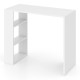 White 36-inch computer desk with 3 open shelves, ideal for home office or study, providing compact storage solutions.