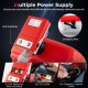 Fuel transfer pump with nozzle, LED indicator, and multiple power supply options for efficient fuel transfer.