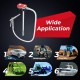 Fuel transfer pump with nozzle for flow control, suitable for car, motorcycle, tractor, and boat applications.