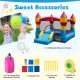 3-in-1 inflatable bounce house with slide, featuring a large jumping area and mesh walls for kids' outdoor fun.