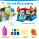 3-in-1 inflatable bounce house with slide, featuring a large jumping area and mesh walls for safety, perfect for.