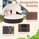 Patio Round Daybed with Retractable Canopy - Gallery View 9 of 10