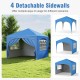 10 X 10 FT Pop up Canopy Tent with 4 Removable Sidewall - Gallery View 6 of 10
