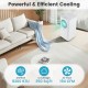 Portable air conditioner with 8200 BTU cooling capacity, 350 sq. ft. coverage, and 194 CFM airflow for efficient.