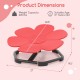 Red flower-shaped kids sensory swivel chair with ergonomic design, suitable for ages 3+, promotes balance and.