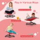 Kids Sensory Swivel Chair in red, promoting balance and core strength with a fun elephant petal design for versatile.