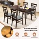 Wooden dining chair set with rubber wood frame and linen fabric upholstery, offering comfort and stylish design for any.