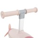 Close-up of the anti-slip handlebars on a pink 2-in-1 kids ride-on push car with LED lighted wheels.