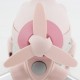 Close-up of the pink propeller on the 2-in-1 kids ride-on push car with LED lighted wheels for outdoor fun.