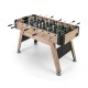 54-inch foosball table with natural finish, featuring 26 players and adjustable leg levelers for sturdy gameplay.