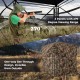 Hunting blind with 270° one-way see-through panels, 82" tall, designed for 3-4 people, ideal for stealthy outdoor use.