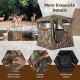 82-inch tall hunting blind with camouflage pattern, featuring 270° visibility and multiple windows for stealthy hunting.