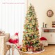 Pencil-shaped 6 FT artificial Christmas tree with warm-white LED lights, featuring lush branches and festive design for.