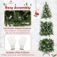 6 FT artificial Christmas tree with warm-white LED lights, hinged branches for easy assembly, includes gloves for.