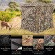 5-IN-1 detachable hunting blind with camouflage fabric, skylight, and reinforced hub system for 2-3 people in outdoor.
