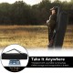360° one-way see-through ground hunting blind with camouflage patterns and portable carrying bag for easy transport.