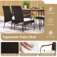 Ergonomic patio chair with supportive seat cushion and stylish PE rattan design, perfect for outdoor dining.
