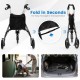 Foldable rollator walker with lightweight aluminum frame, adjustable heights, and easy folding for storage and.