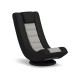 360° swivel gaming chair in black and gray with adjustable backrest, perfect for gaming or lounging in any room.
