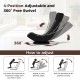 360° swivel gaming chair in black and gray with 4 adjustable positions for versatile lounging in any room.