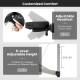 Adjustable headrest and 9-level height settings on a black professional massage lash bed for optimal comfort and.