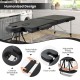 Professional massage lash bed with adjustable headrest, detachable armrests, and carrying bag for easy transport.