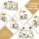 G-shaped 3-tier mobile end table in white with open shelves, ideal for living room or office storage and decor.