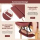 Detachable armrests and adjustable swing hand pallet on a red foldable massage table for enhanced comfort during use.