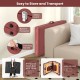 Foldable 84-inch massage table in red with carrying bag, adjustable height, and easy transport features for convenience.