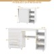 Multifunctional folding sewing machine craft station dimensions with ample workspace, storage shelves, and universal.