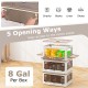 Stackable storage bins with lids, 8-gallon capacity, featuring 5 opening ways, ideal for organizing snacks, books, and.