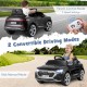 Kids ride-on car in black, licensed Audi SQ8 with remote control, featuring parent control mode and 3 speed settings.
