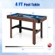 48-inch pool table with blue velvet surface, solid H-frame, and full set of balls for family fun in small spaces.