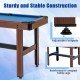 48-inch wooden pool game table with blue velvet surface, H-shaped frame, and adjustable footpads for stability.