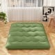 Full-size green floor mattress with washable cover, featuring quilted design for comfort, ideal for camping or yoga.