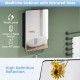 20x30 inch black medicine cabinet with mirrored door, adjustable shelves, and waterproof frame for versatile storage.