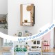 20x30 inch black multi-functional bathroom mirror cabinet with adjustable shelves, ideal for versatile home use.
