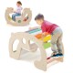 Montessori 2-in-1 rocking horse and arch climber in multicolor, designed for safe play and skill development for kids.