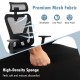 Mesh ergonomic office chair with adjustable height, breathable fabric, and high-density sponge for comfort and support.