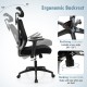 Mesh ergonomic office chair with adjustable rocking backrest and height, designed for comfort and stability in any.