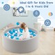 Soft gray kiddie playpen with 200 BPA-free ocean balls for safe, interactive play for kids aged 1 to 6 years.