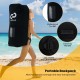 Portable backpack with adjustable shoulder straps and waterproof pocket for easy transport of inflatable paddle board.