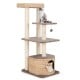4-layer cat tower with scratching posts, cozy condo, and washable cushions for playful and comfortable feline.